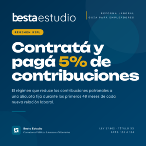 RIFL: CÓMO PAGAR 5% DE CONTRIBUCIONES POR CADA NUEVA CONTRATACIÓN